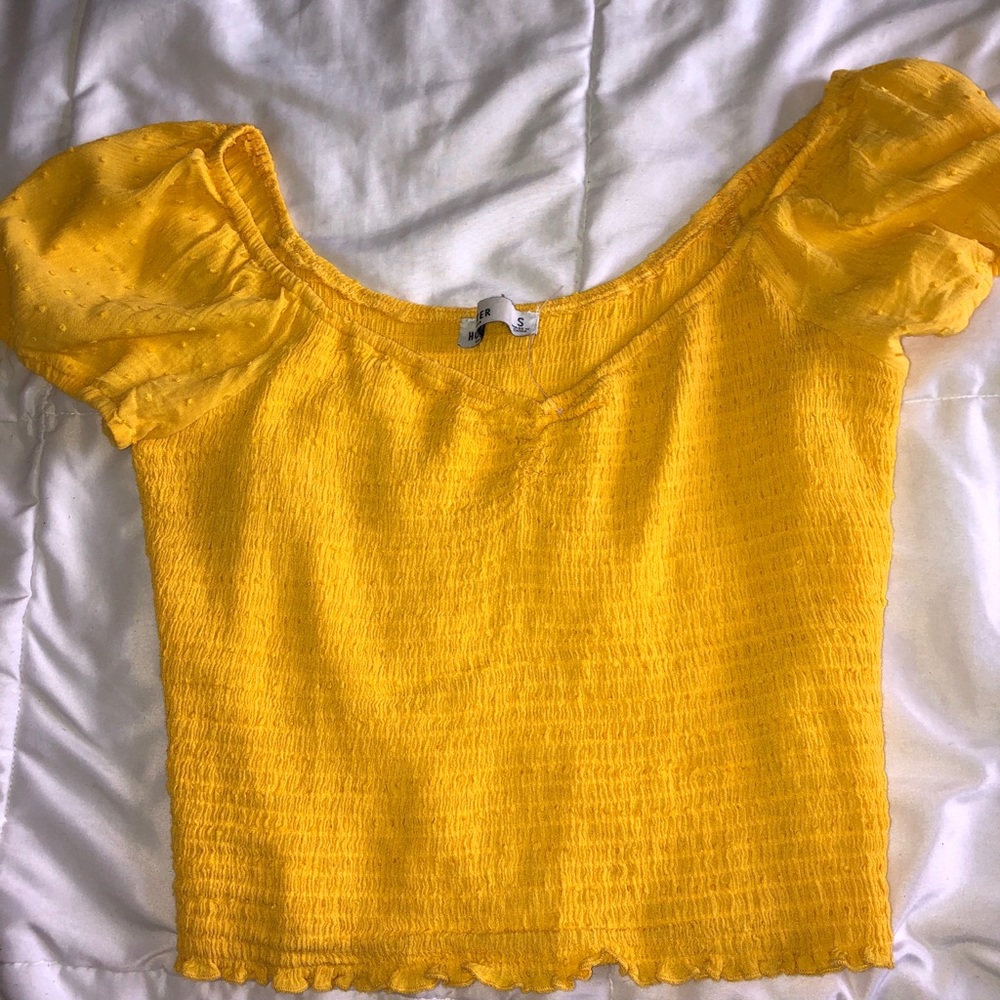 Yellow crop top